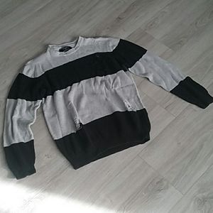 Distressed Stripe Sweater